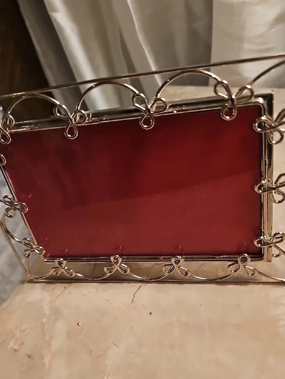 Decorative Silver Filigree Photo Frames Set 2 - Silver New Without Tags